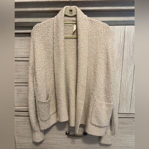 Anthropologie Cream Textured Cardigan